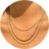 Layered Necklaces for Women,  Gold Plated Chain Necklace Women Trendy Cuban Link Paperclip Chain Toggle Clasp Necklace Fashion Chunky Jewelry for Women