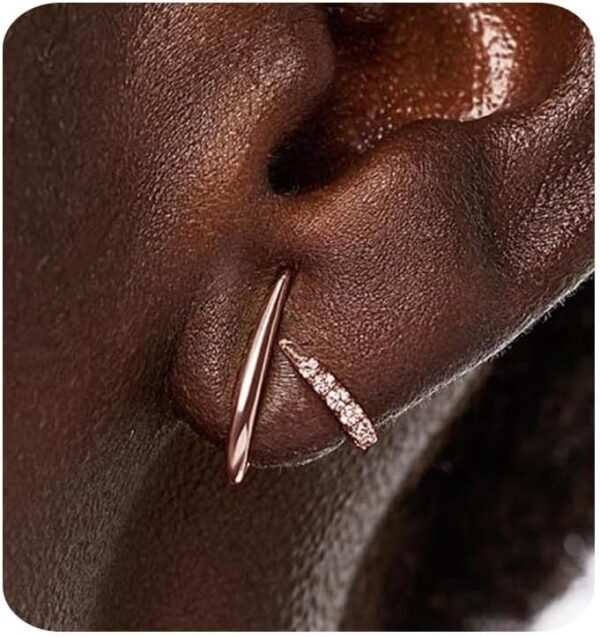 Gold Earrings for Women Trendy  Gold Plated Stud Earrings Dainty Minimalis Hypoallergenic CZ Earrings Jewelry Gifts for Her