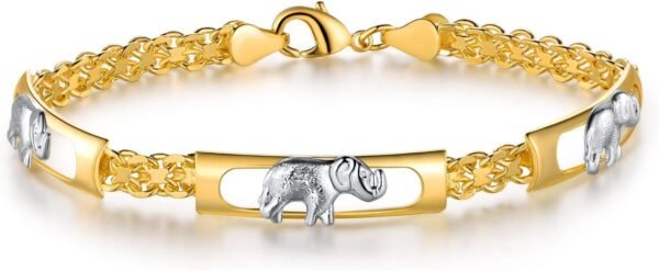 Gold Plated Elephant Bracelets Elephant Gifts For Women Elephant Jewelry