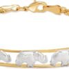 Gold Plated Elephant Bracelets Elephant Gifts For Women Elephant Jewelry
