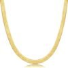 Gold Plated Necklaces for Women, Dainty Gold Herringbone Choker Necklace Thin Layered Snake Chain Jewelry for Gifts