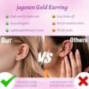 20G Gold Studs Earrings for Women, Gold Plated Hypoallergenic Butterfly Earrings for Girls,4 Pairs Flower/Butterfly/Cubic Zirconia Cute Earring and Trendy Huggie Hoop Dainty Multipack Earring Sets