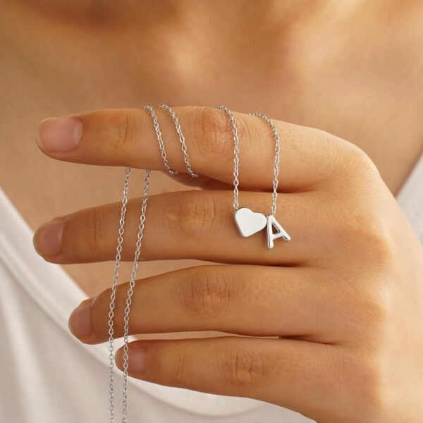 Valentines Day Gifts for Kids Teen Girls - Dainty   Gold Plated Heart Initial A-Z Pendant Necklace Trendy Jewelry Heart Necklaces Birthday Valentines Day Gifts for Girlfriend Wife Women