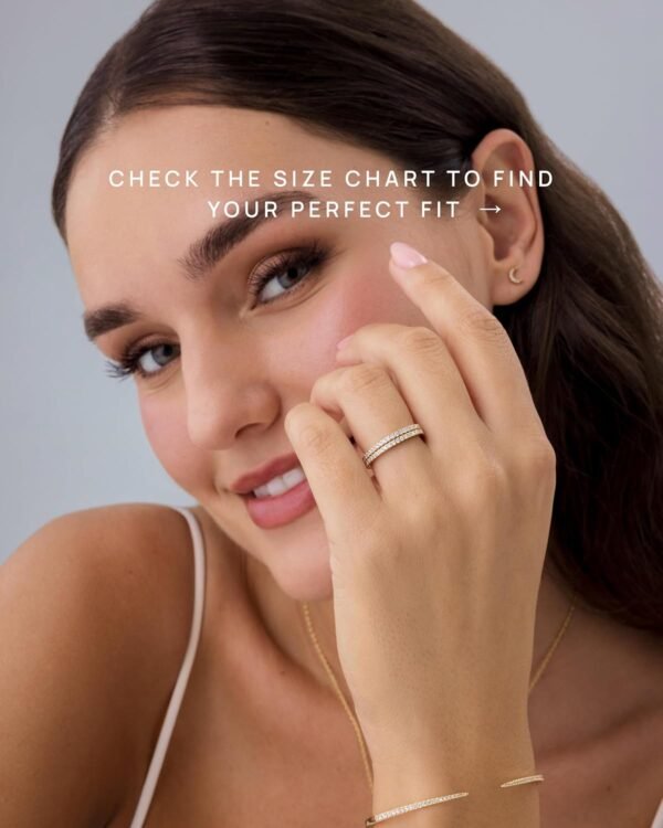 Gold Plated Solid 925 Sterling Silver CZ Simulated Diamond Stackable Ring Eternity Bands for Women