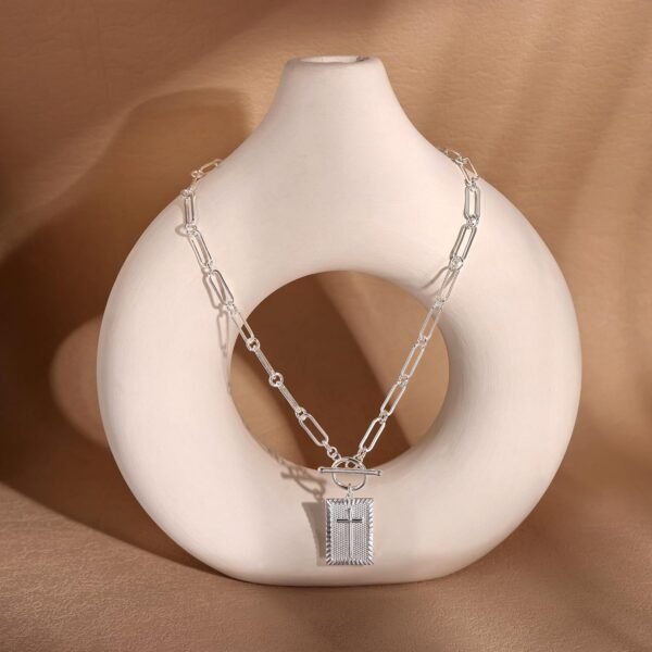 Valentines Day Gifts  Gold Plated and Silver Plated Cross Necklace for Women, Non-Tarnish Faith Jewelry with Toggle Clasp, Fashion Necklace Gifts for Women, Christian Faith, Communion, Birthday & Christmas