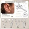 Hypoallergenic  Gold Plated Stud Hoop Earrings for Women Men Surgical Stainless Steel Flat Back Earrings Small Huggie Hoops Cartilage Earring Set for Multiple Piercing Jewelry Gift for Women