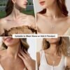 Gold Plated 925 Sterling Silver Chain Necklace for Women, 1.1mm Cable Chains Necklace Thin & Dainty & Sturdy Women's Chain Necklaces, 14/16/17/18/20/22/24 Inches