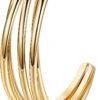 Gold Plated Cuff Bracelets for Women Open Adjustable Gold Cuff Bangle Bracelets Thick Hammered Wrist Cuff Bracelets Thin Minimalist Gold Cuff Bracelet