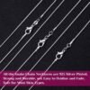 30 Pack Necklace Chain Silver Plated Necklace Snake Chains Bulk for Jewelry Making, 1.2 mm (18 Inches)