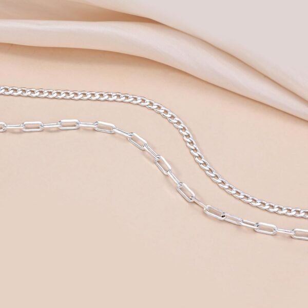 Layered Necklaces for Women,  Gold Plated Chain Necklace Women Trendy Cuban Link Paperclip Chain Toggle Clasp Necklace Fashion Chunky Jewelry for Women