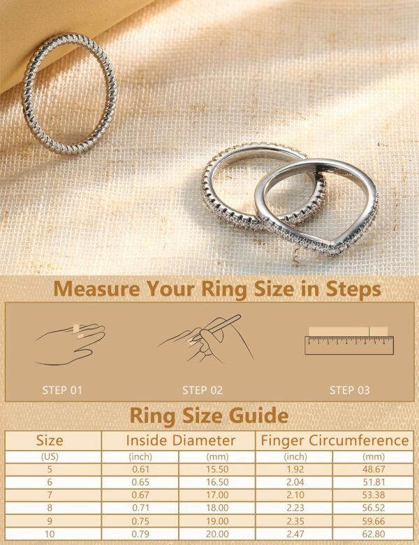 Stackable Rings for Women  Gold Plated Minimalist Non Tarnish Cubic Zirconia Thumb Ring Set Dainty Knuckle Ring Trendy Statement Stacking Rings Set Size 5-10