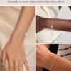 Silver Plated Bracelets for Women Non Tarnish,Silver Cross Bracelets for Wome,Womens Silver Plated Bracelet Waterproof Cross Bead Charm Link Chain Bracelet Jewelry Gifts for Womens Trendy