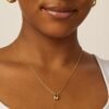 Gold Plated Dainty Pear Pendant Necklace for Women | Tear Pendant Necklaces