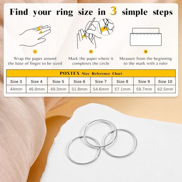 Gold Band Rings for Women Men Non Tarnish, Wedding  Gold Plated Stackable Ring Set for Couples, Dainty Thin Plain Simple Promise Dome Band Thumb Pinky 1mm 3mm 5mm Jewelry Gift Comfort Fit Size 3-13