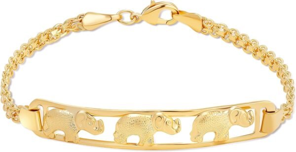 Gold Plated Elephant Bracelets Elephant Gifts For Women Elephant Jewelry