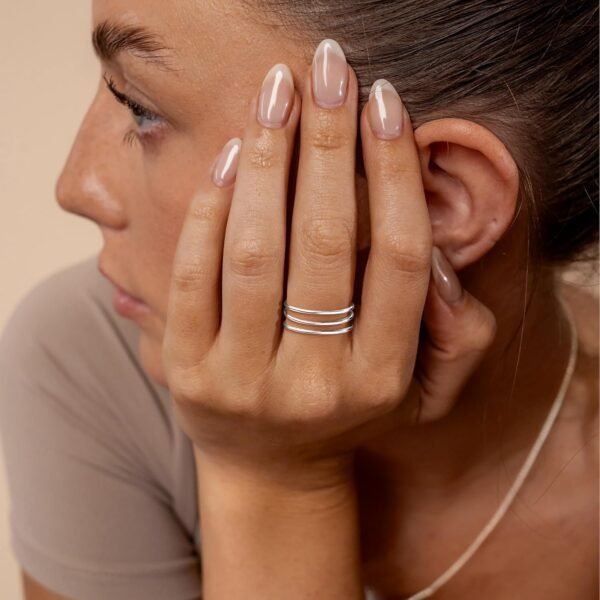 Gold Band Rings for Women Men Non Tarnish, Wedding  Gold Plated Stackable Ring Set for Couples, Dainty Thin Plain Simple Promise Dome Band Thumb Pinky 1mm 3mm 5mm Jewelry Gift Comfort Fit Size 3-13