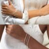 Gold Plated Bracelets for Women, Jewelry Sets Cute Tennis Beaded Bracelets Cuban Link Paperclip Chain Dainty Bracelet Pack Gifts