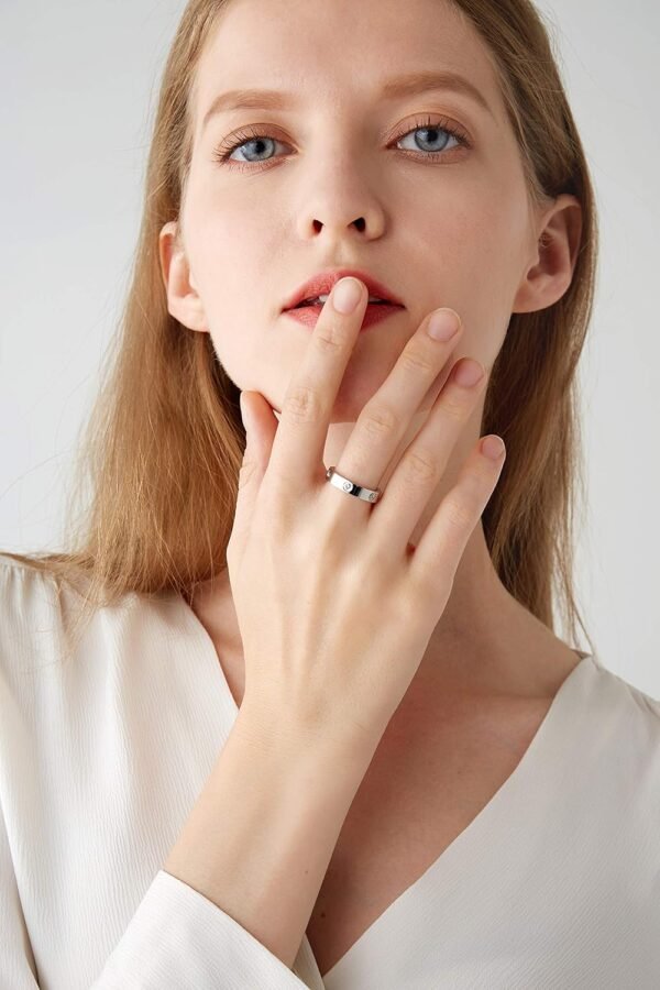 Love Friendship Ring   Gold-Plated Stainless Steel Promise Ring Wedding Band Jewelry Birthday Gifts for Women