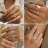 9 Pcs Gold Plated Chunky Rings for Women   Gold Plated Ring Set Dome Thick Open Rings Adjustable