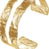 Gold Plated Cuff Bracelets for Women Open Adjustable Gold Cuff Bangle Bracelets Thick Hammered Wrist Cuff Bracelets Thin Minimalist Gold Cuff Bracelet