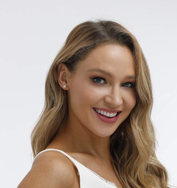 925 Sterling Silver Stud earrings Set | White Gold Plated Hypoallergenic Stud Earrings | Cubic Zirconia Stud Earrings for Women (2mm,3mm,4mm,5mm,6mm,7mm) 8 CZ colors options