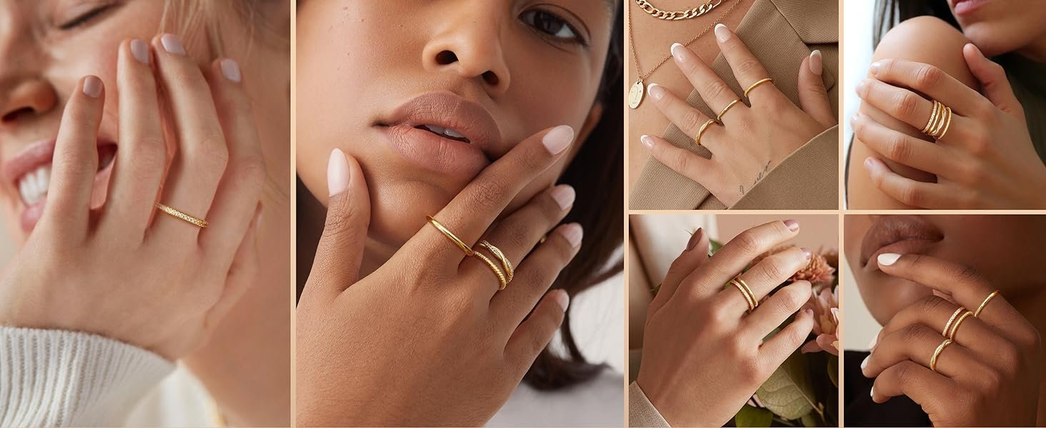 Stackable Gold Rings