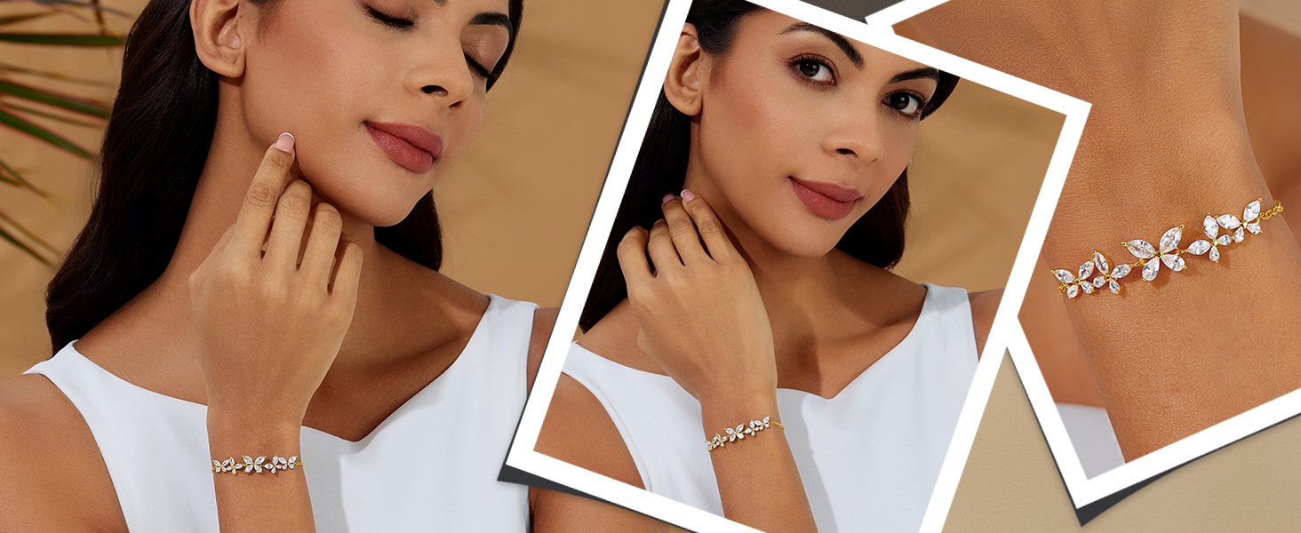 Trendy Adjustable Cubic Zirconia Bracelet