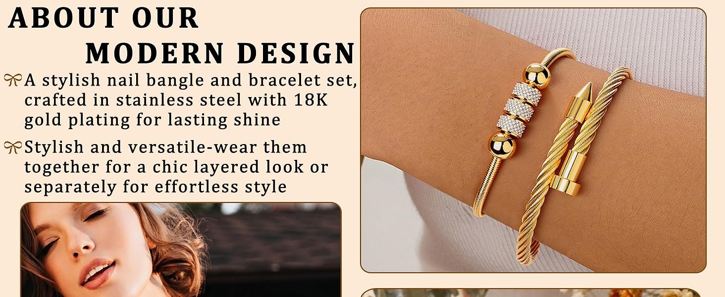 nail bracelet set for women